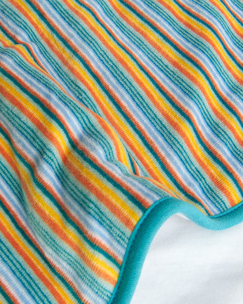 BOBOLI Velour blanket striped for baby -BCI - 119135