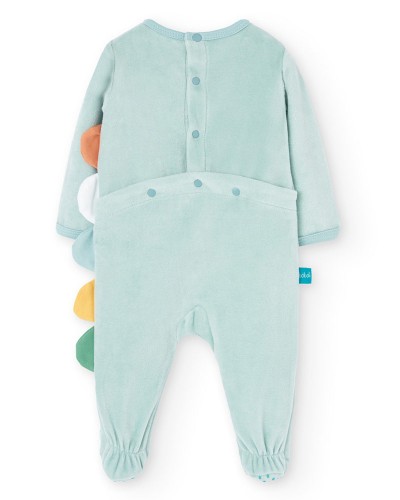 BOBOLI Velour play suit for baby boy -BCI - 119146