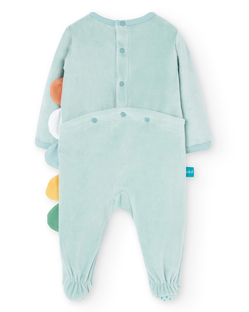 BOBOLI Velour play suit for baby boy -BCI - 119146