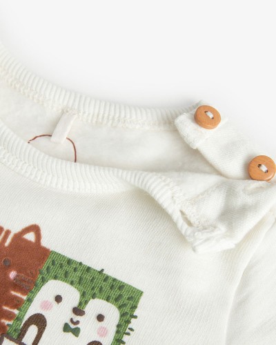 BOBOLI Fleece sweatshirt for baby boy -BCI - 129158