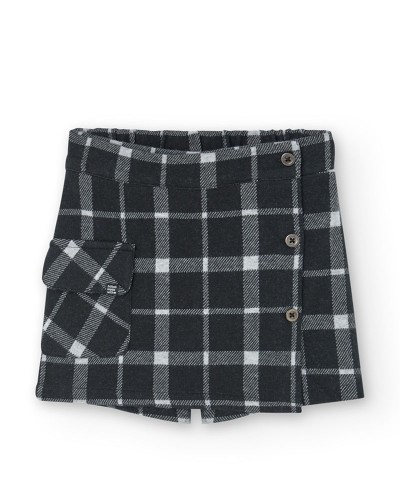 BOBOLI Knit skirt check for girl -BCI - 459020