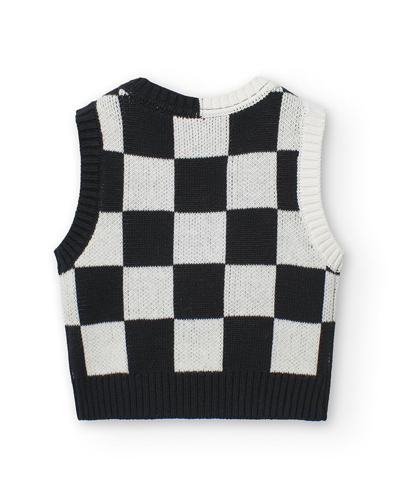 BOBOLI Knitwear vest check for girl -BCI - 459109