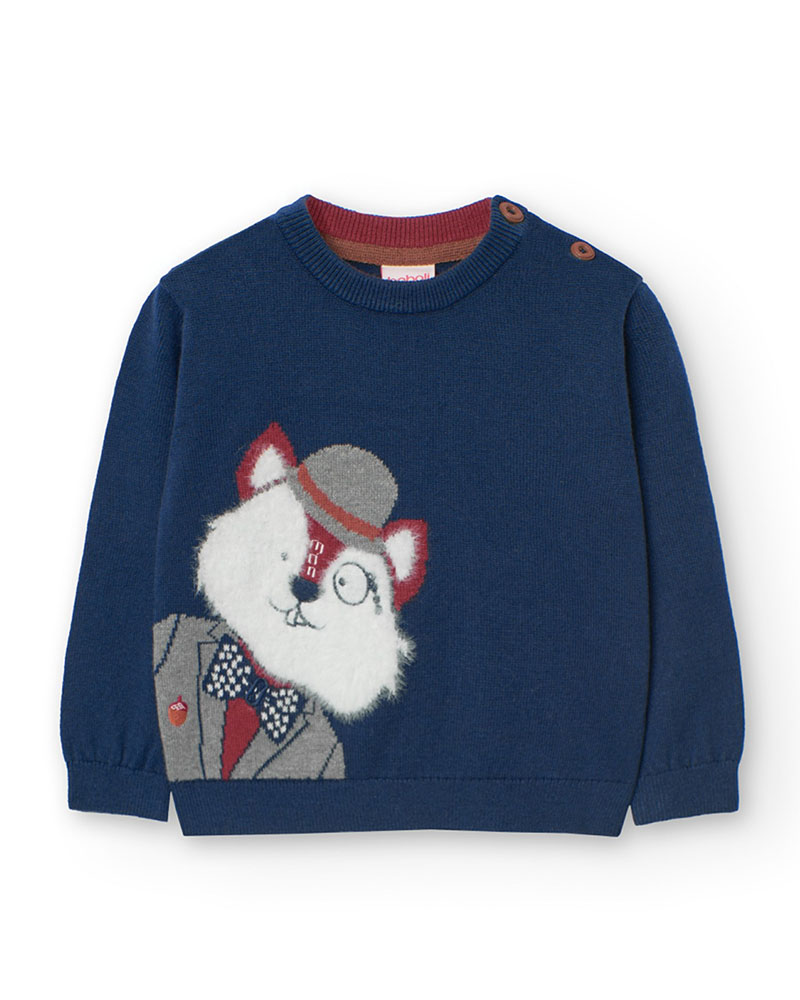 BOBOLI Knitwear pullover for baby boy -BCI - 719007