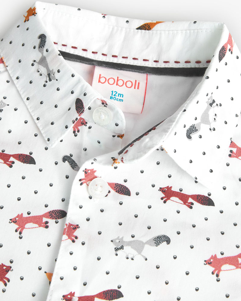 BOBOLI Poplin shirt for baby boy -BCI - 719018