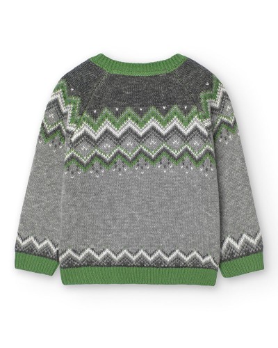 BOBOLI Knitwear pullover jacquard for baby boy - 719209