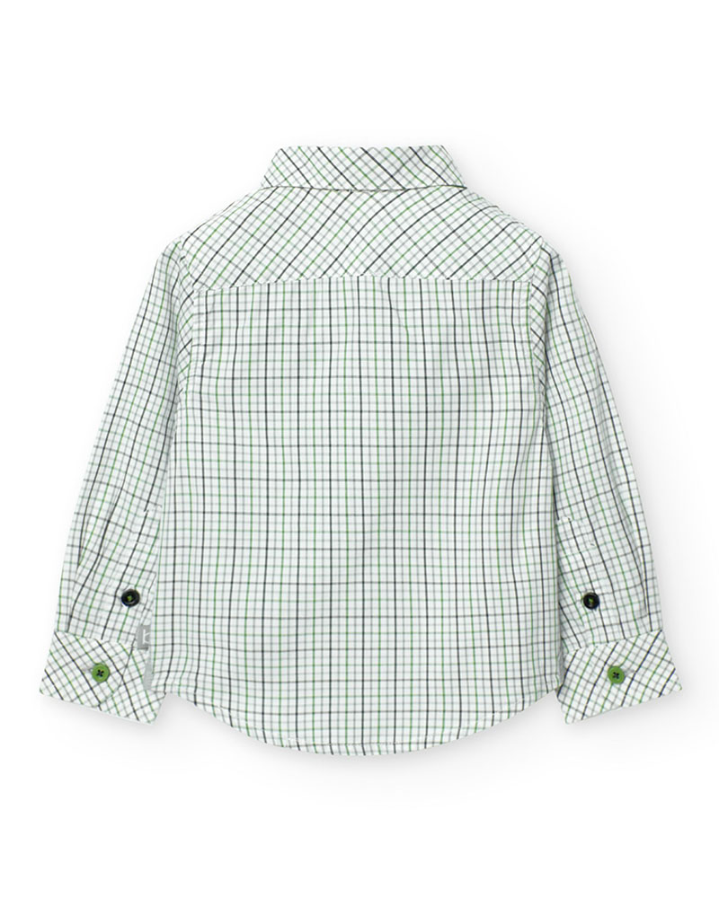 BOBOLI Poplin shirt check for baby -BCI - 719210