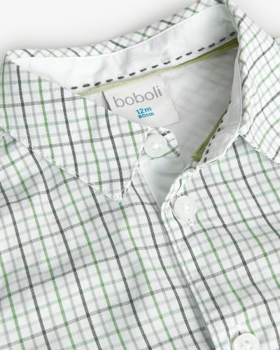 BOBOLI Poplin shirt check for baby -BCI - 719210