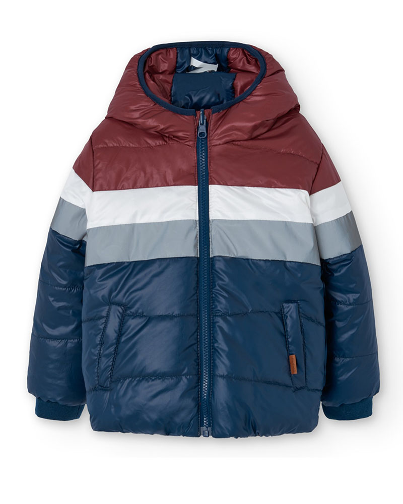 BOBOLI Reversible technical fabric parka for boy - 509138