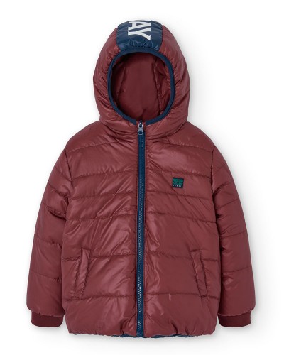 BOBOLI Reversible technical fabric parka for boy - 509138