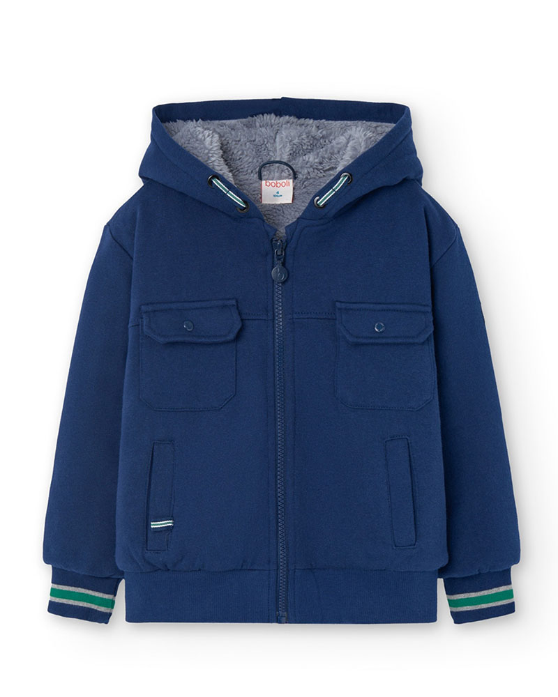 BOBOLI Fleece jacket hooded for boy -BCI - 509228