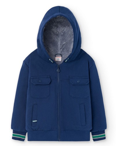 BOBOLI Fleece jacket hooded for boy -BCI - 509228