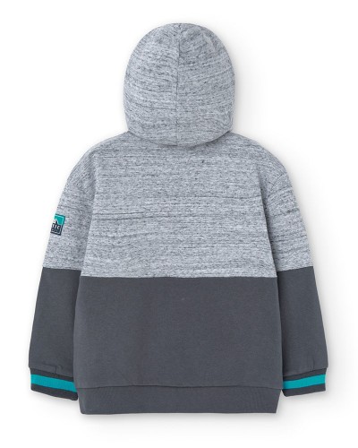 BOBOLI Fleece with hood sweatshirt for boy -BCI - 529084