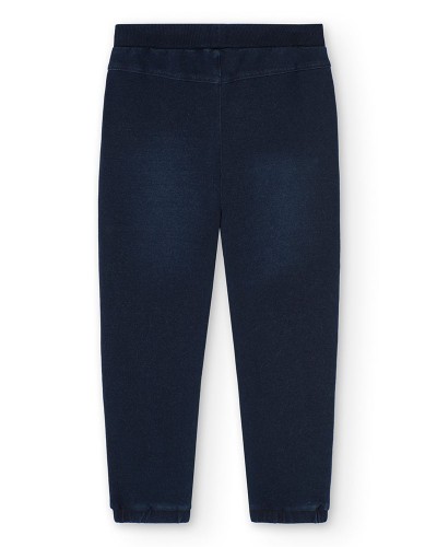 BOBOLI Fleece denim trousers for boy -BCI - 590644