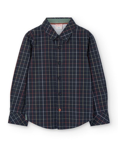 BOBOLI Poplin shirt check for boy -BCI - 739335