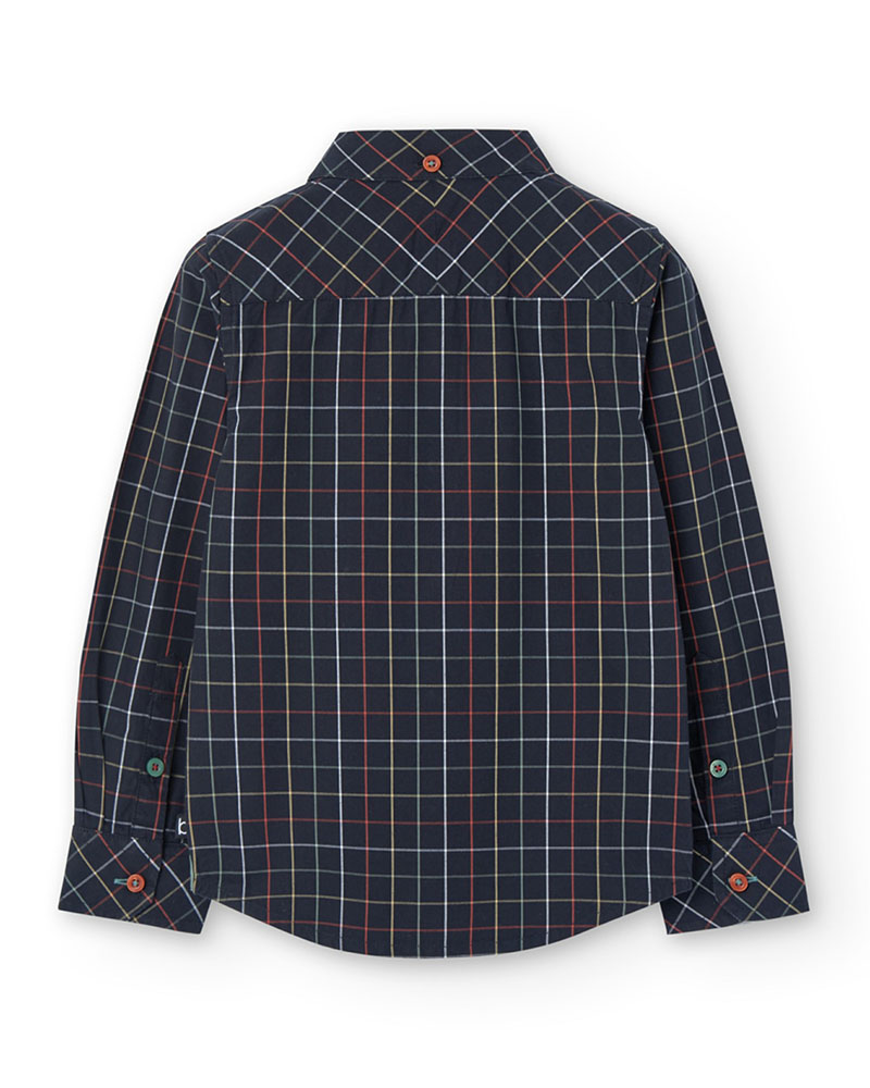 BOBOLI Poplin shirt check for boy -BCI - 739335