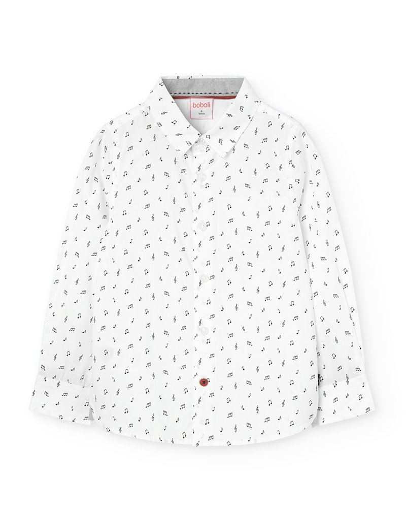 BOBOLI Poplin shirt printed for boy -BCI - 739234