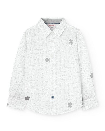 BOBOLI Poplin shirt printed for boy -BCI - 739188