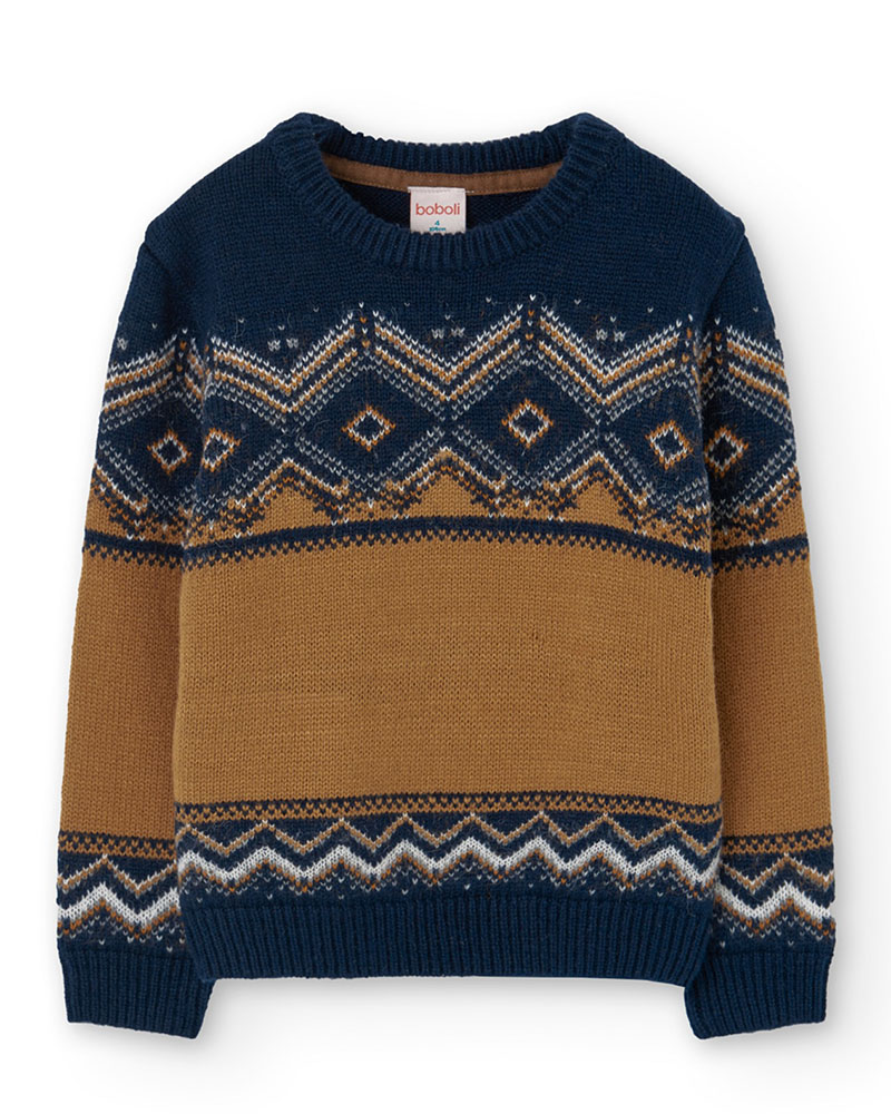 BOBOLI Knitwear pullover "friezes" for boy - 739009