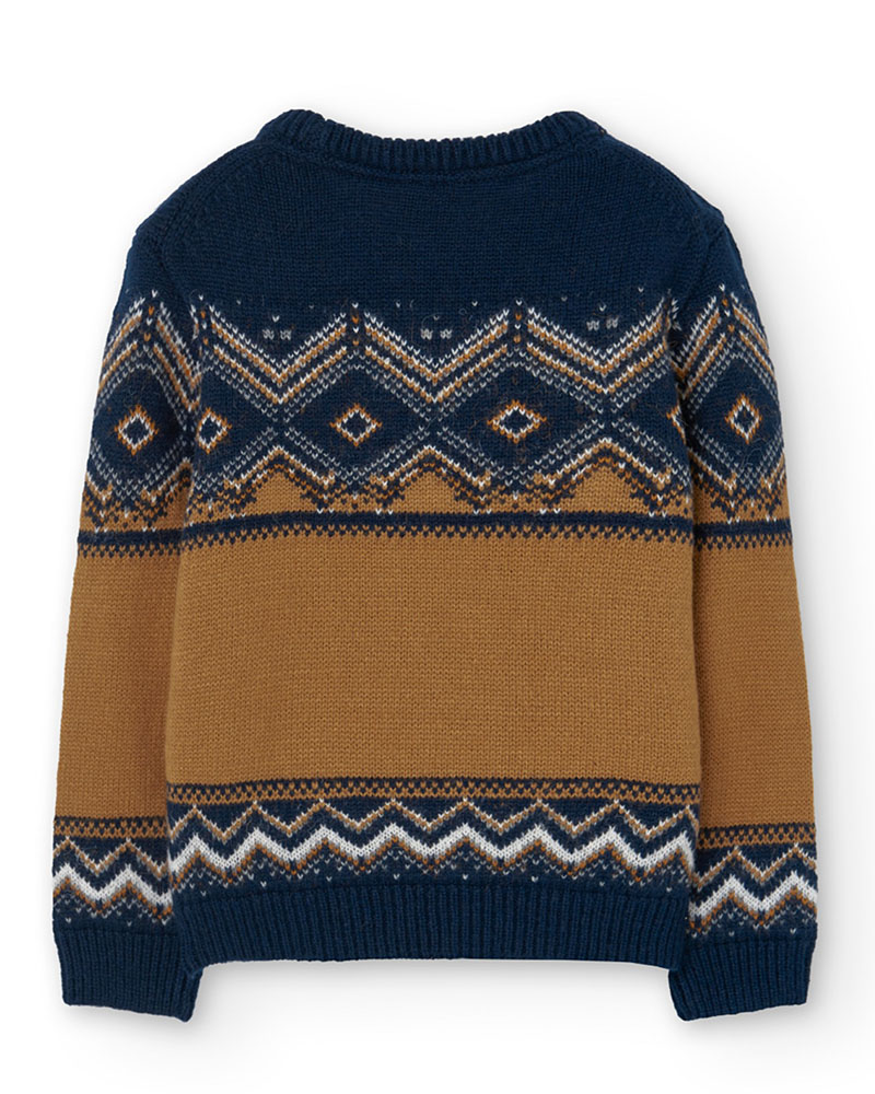 BOBOLI Knitwear pullover "friezes" for boy - 739009