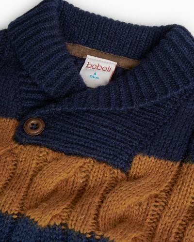 BOBOLI Knitwear pullover striped for boy -BCI - 739065