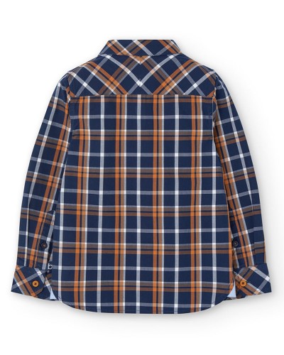 BOBOLI Poplin shirt check for boy -BCI - 739043