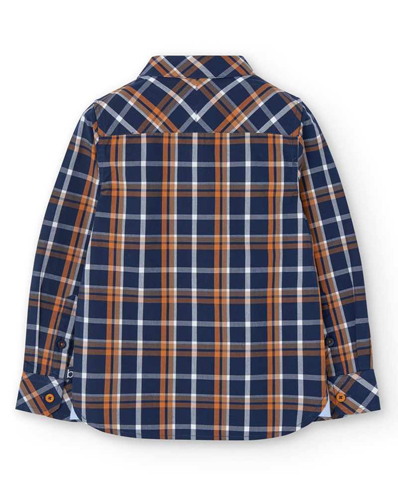 BOBOLI Poplin shirt check for boy -BCI - 739043