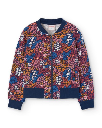 BOBOLI Fleece jacket floral for girl -BCI - 429173