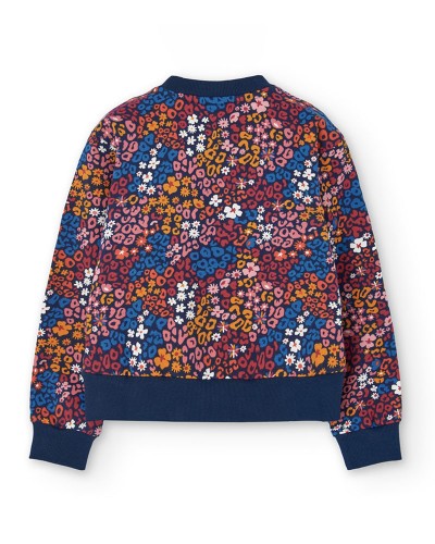 BOBOLI Fleece jacket floral for girl -BCI - 429173