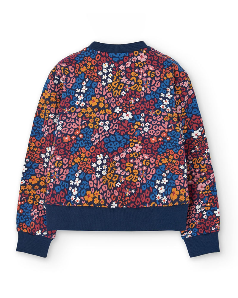 BOBOLI Fleece jacket floral for girl -BCI - 429173