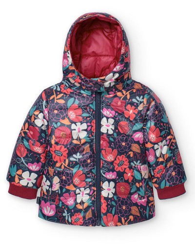 BOBOLI Reversible parka floral for baby girl - 209180