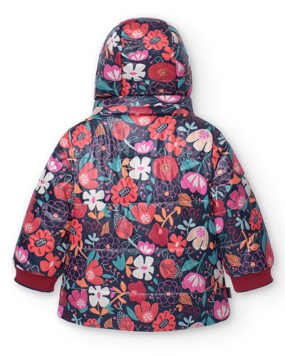 BOBOLI Reversible parka floral for baby girl - 209180