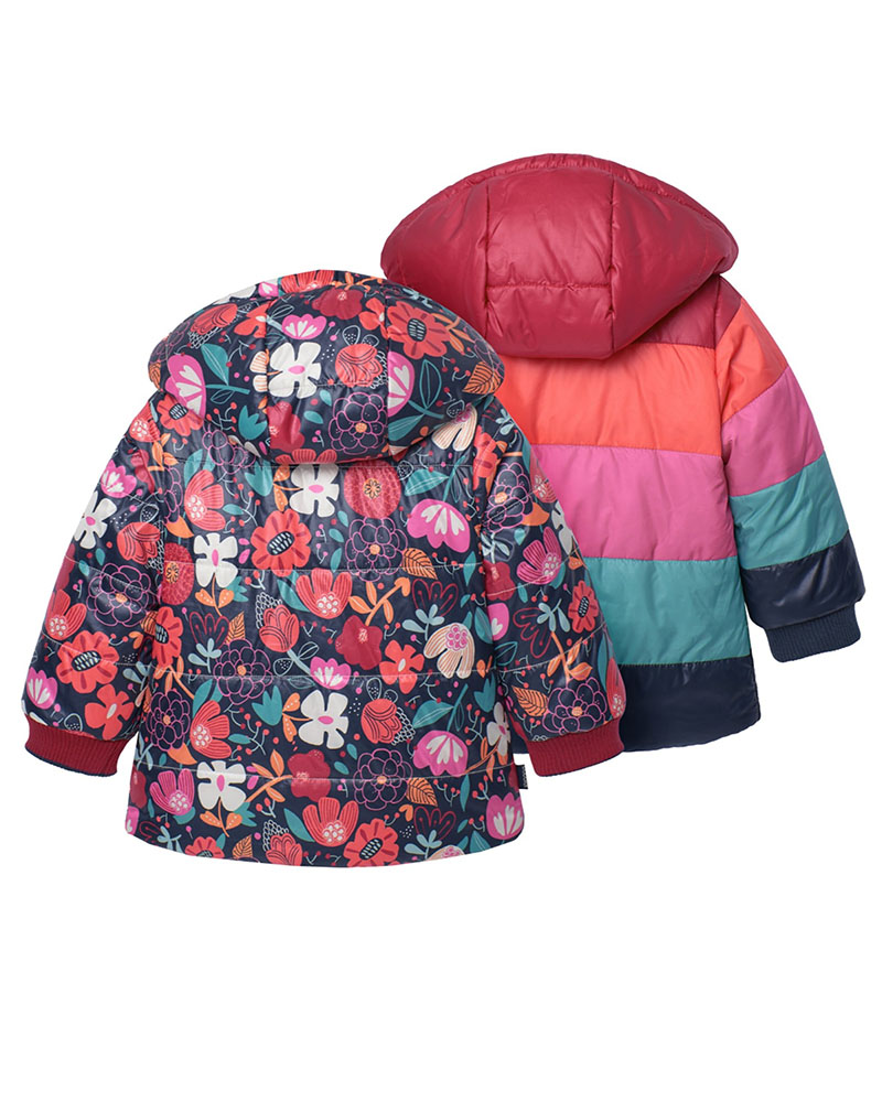 BOBOLI Reversible parka floral for baby girl - 209180