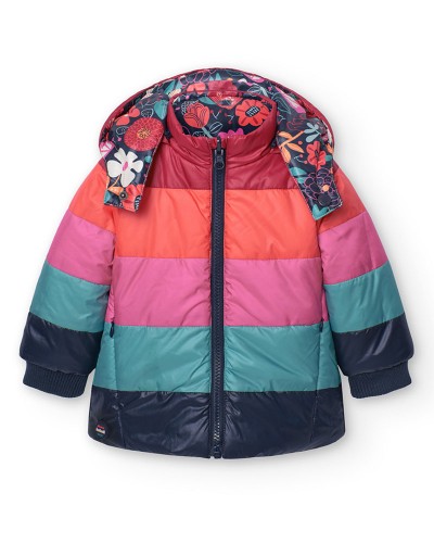 BOBOLI Reversible parka floral for baby girl - 209180