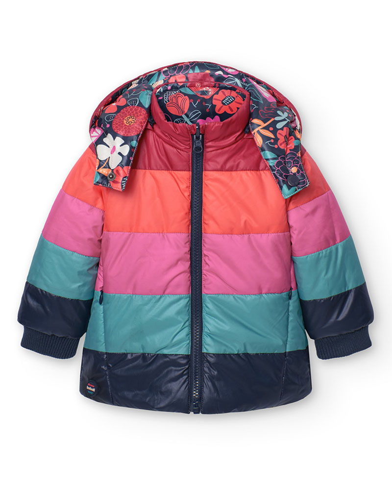 BOBOLI Reversible parka floral for baby girl - 209180