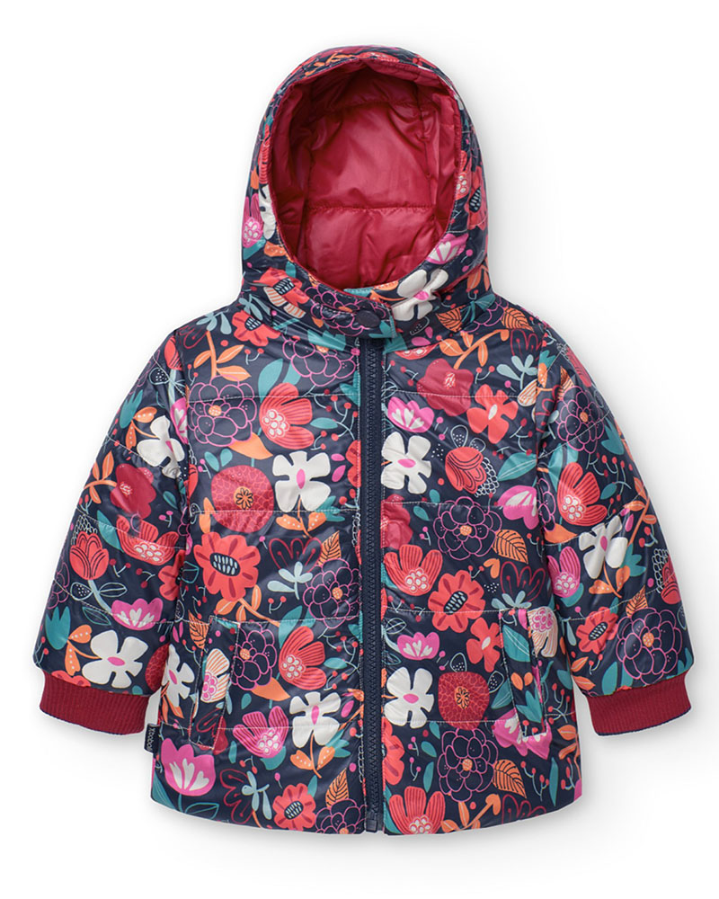 BOBOLI Reversible parka floral for baby girl - 209180