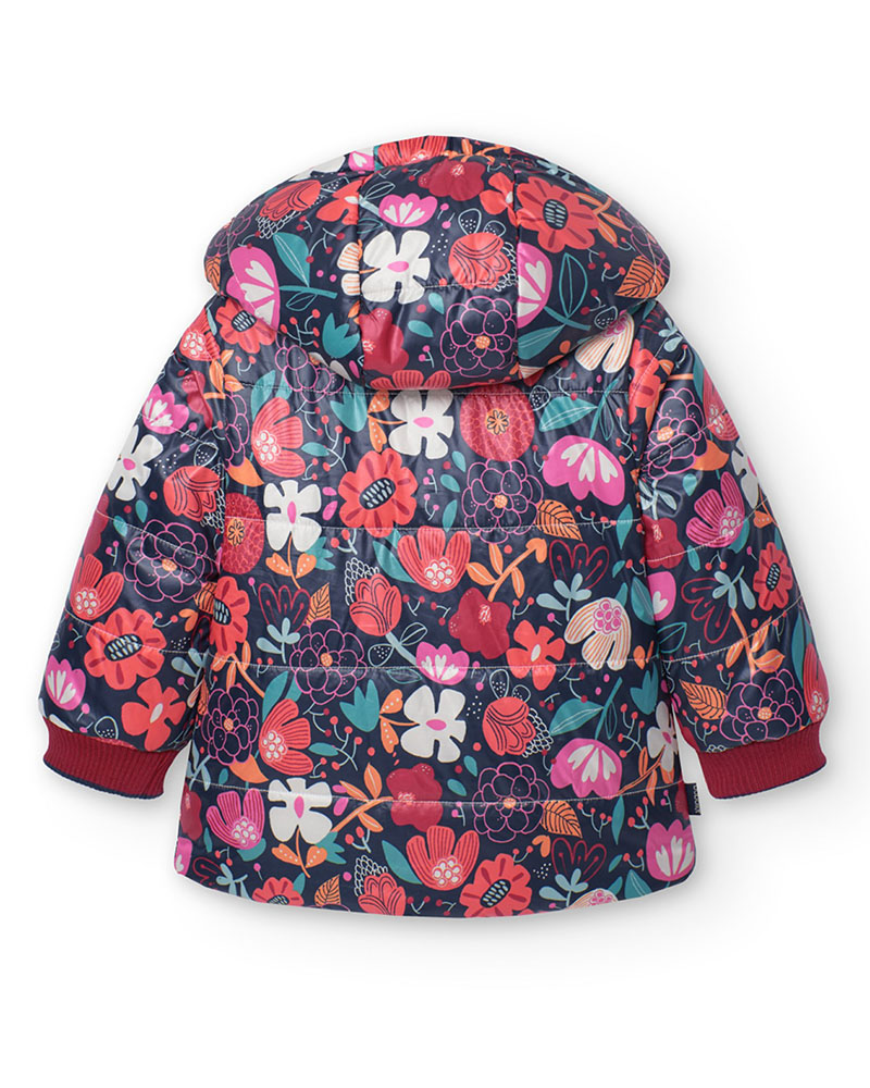 BOBOLI Reversible parka floral for baby girl - 209180