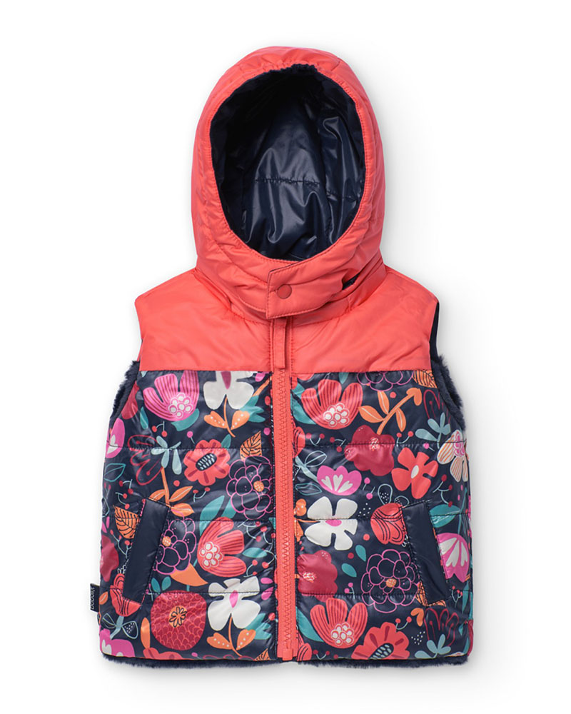 BOBOLI Vest reversible floral for baby girl - 209179