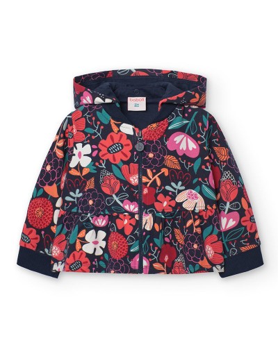 BOBOLI Fleece jacket floral for baby girl -BCI - 209001