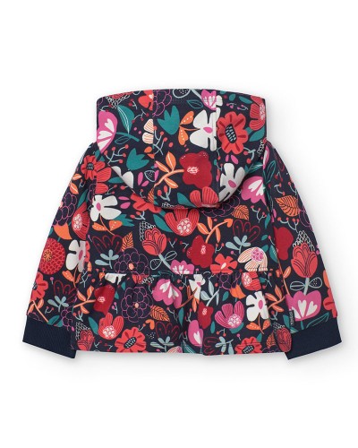 BOBOLI Fleece jacket floral for baby girl -BCI - 209001