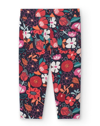 BOBOLI Fleece trousers floral for baby -BCI - 209034