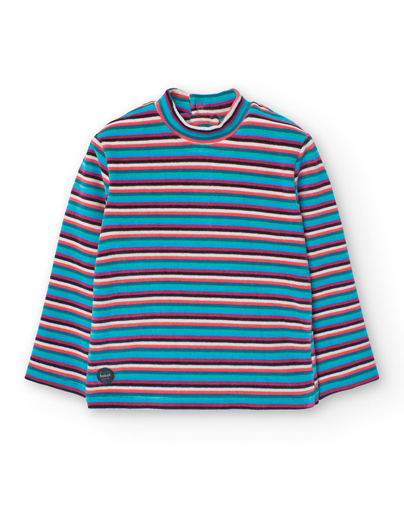 BOBOLI Velvet t-Shirt striped for baby -BCI - 229081