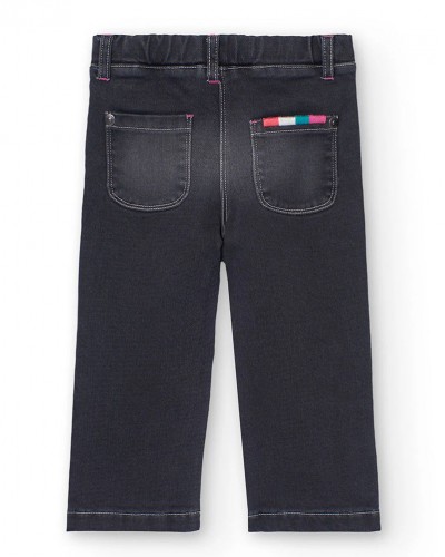 BOBOLI Denim trousers knit for baby -BCI - 229070