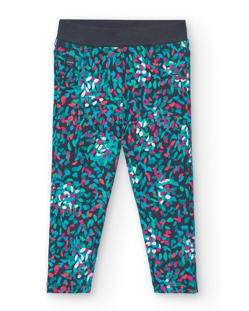 BOBOLI Fleece trousers printed for baby -BCI - 229014