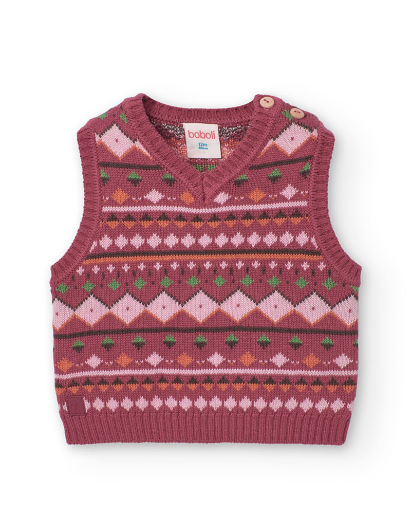 BOBOLI Knitwear vest for baby girl - 239138