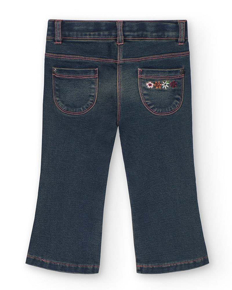 BOBOLI Denim trousers knit for baby -BCI - 239026