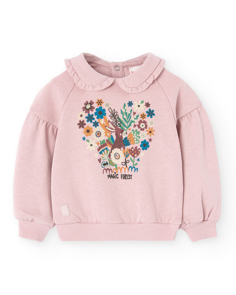 BOBOLI Fleece sweatshirt for baby girl -BCI - 239060