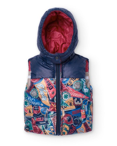 BOBOLI Vest reversible for baby boy - 309158