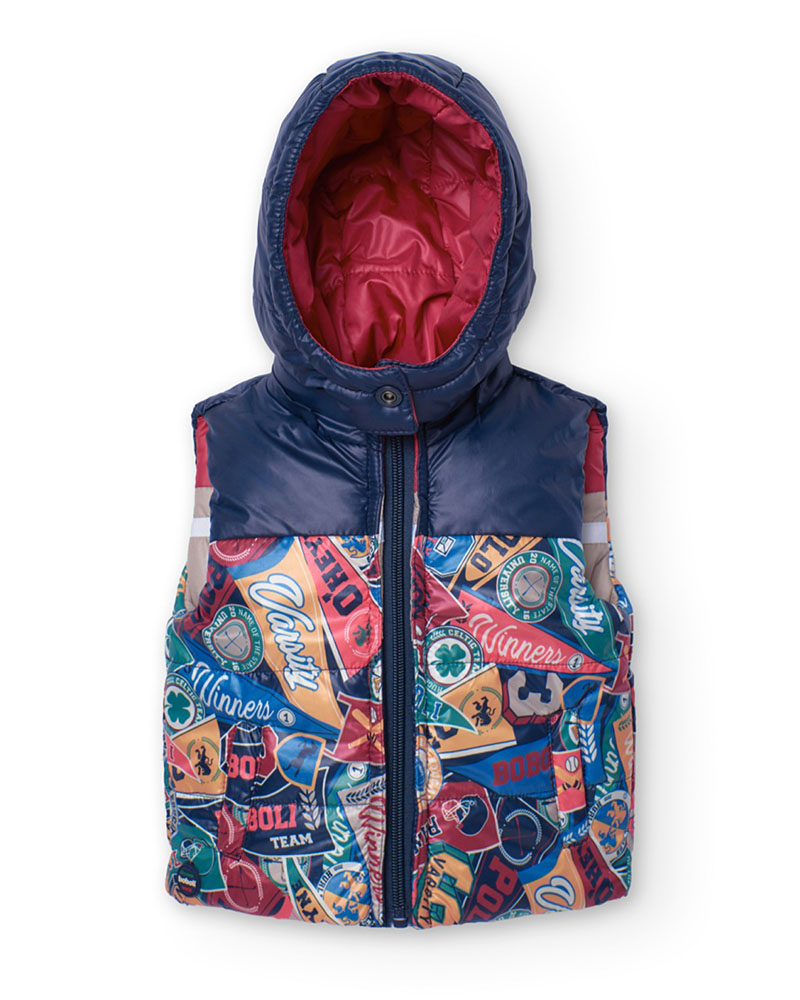 BOBOLI Vest reversible for baby boy - 309158