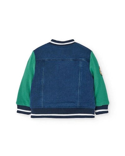 BOBOLI Denim jacket knit for baby boy -BCI - 309147