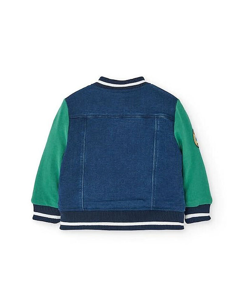 BOBOLI Denim jacket knit for baby boy -BCI - 309147